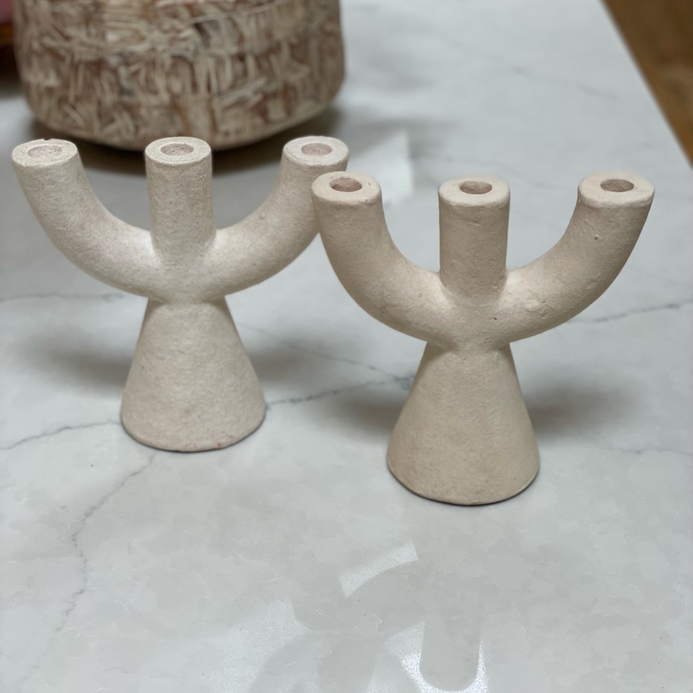 Ceramic candelabras